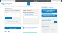 Desktop Screenshot of occupationaltherapyboard.gov.au